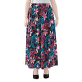 Paisley And Floral Pattern Print Chiffon Maxi Skirt