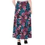 Paisley And Floral Pattern Print Chiffon Maxi Skirt