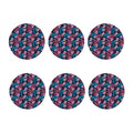Paisley And Floral Pattern Print Coaster Set