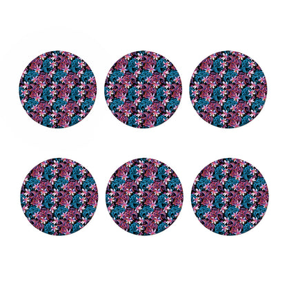 Paisley And Floral Pattern Print Coaster Set