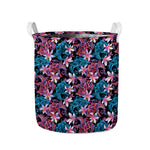 Paisley And Floral Pattern Print Collapsible Laundry Basket