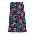 Paisley And Floral Pattern Print Cotton Front Slit Maxi Skirt