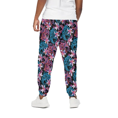 Paisley And Floral Pattern Print Cotton Pants