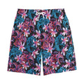 Paisley And Floral Pattern Print Cotton Shorts