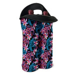 Paisley And Floral Pattern Print Double Neoprene Wine Tote