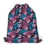 Paisley And Floral Pattern Print Drawstring Bag