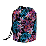 Paisley And Floral Pattern Print Drawstring Makeup Bag