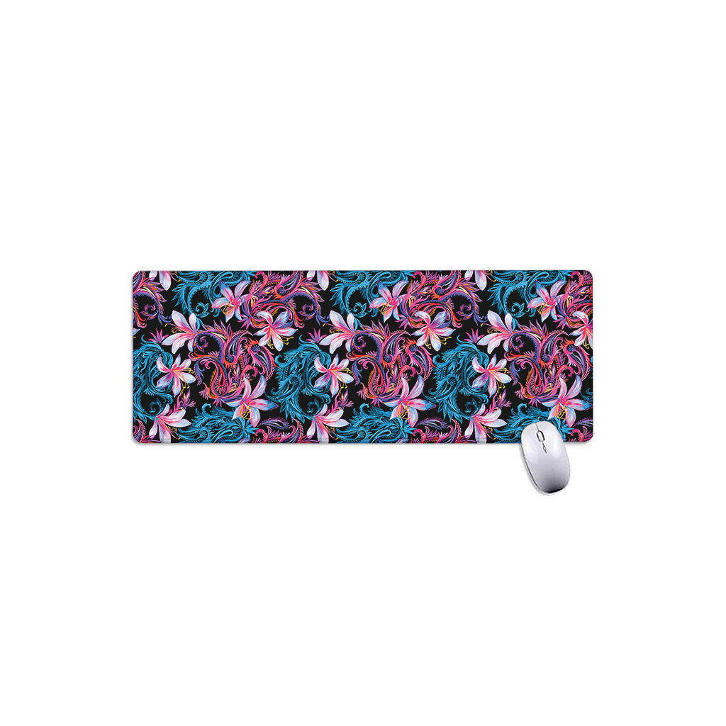 Paisley And Floral Pattern Print Extended Mouse Pad