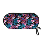 Paisley And Floral Pattern Print Glasses Case