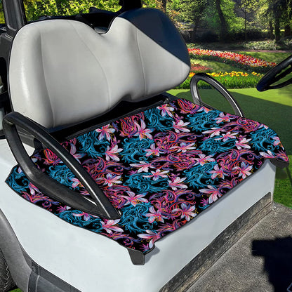 Paisley And Floral Pattern Print Golf Cart Seat Cover