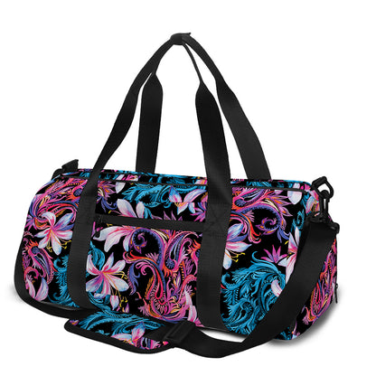 Paisley And Floral Pattern Print Gym Bag