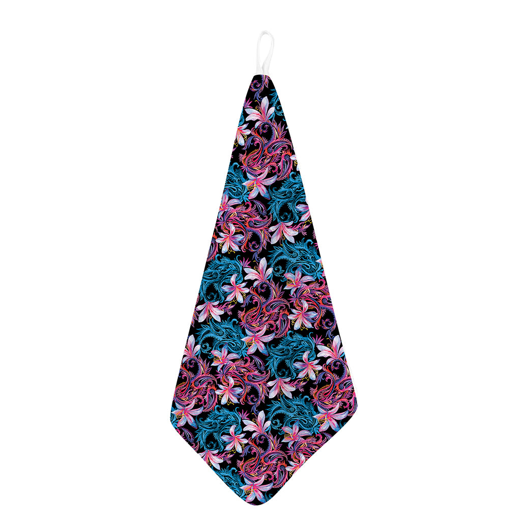 Paisley And Floral Pattern Print Hand Towel