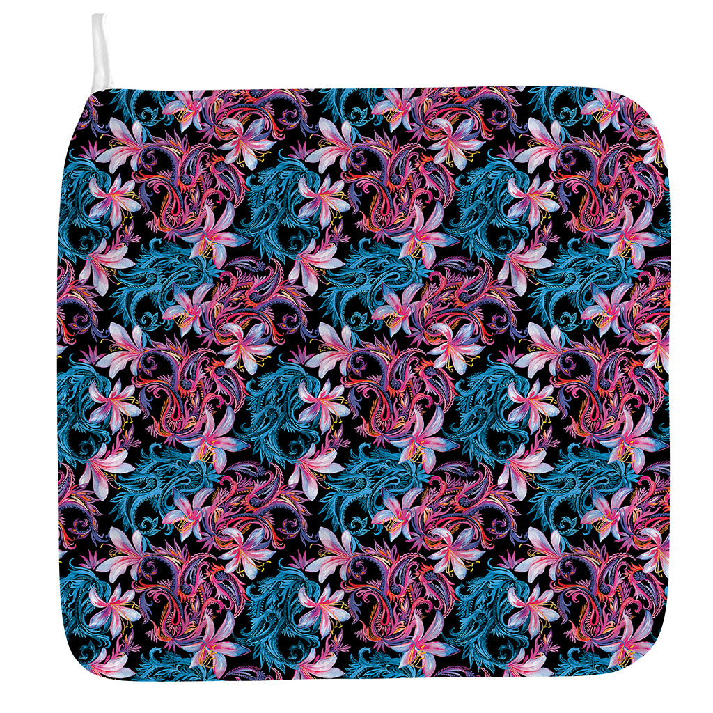 Paisley And Floral Pattern Print Hand Towel