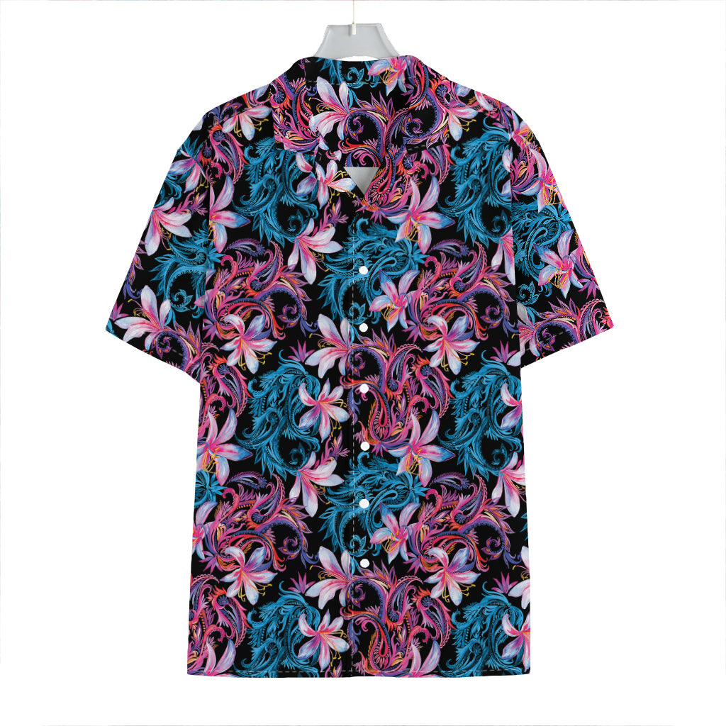 Paisley And Floral Pattern Print Hawaiian Shirt