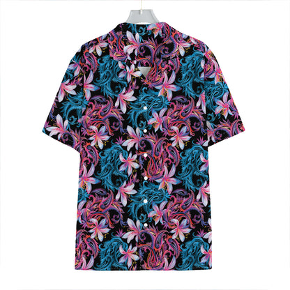 Paisley And Floral Pattern Print Hawaiian Shirt