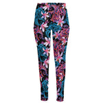 Paisley And Floral Pattern Print High-Waisted Pocket Leggings