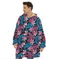 Paisley And Floral Pattern Print Hoodie Blanket
