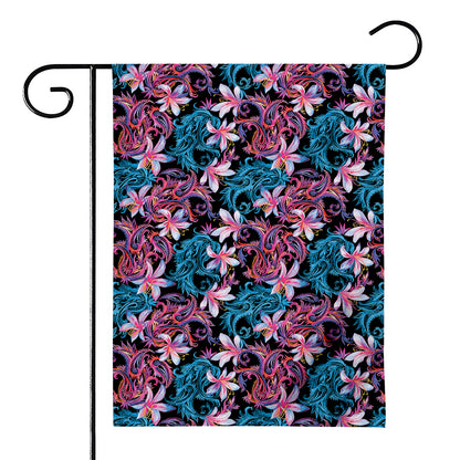 Paisley And Floral Pattern Print House Flag