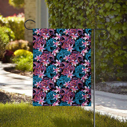 Paisley And Floral Pattern Print House Flag
