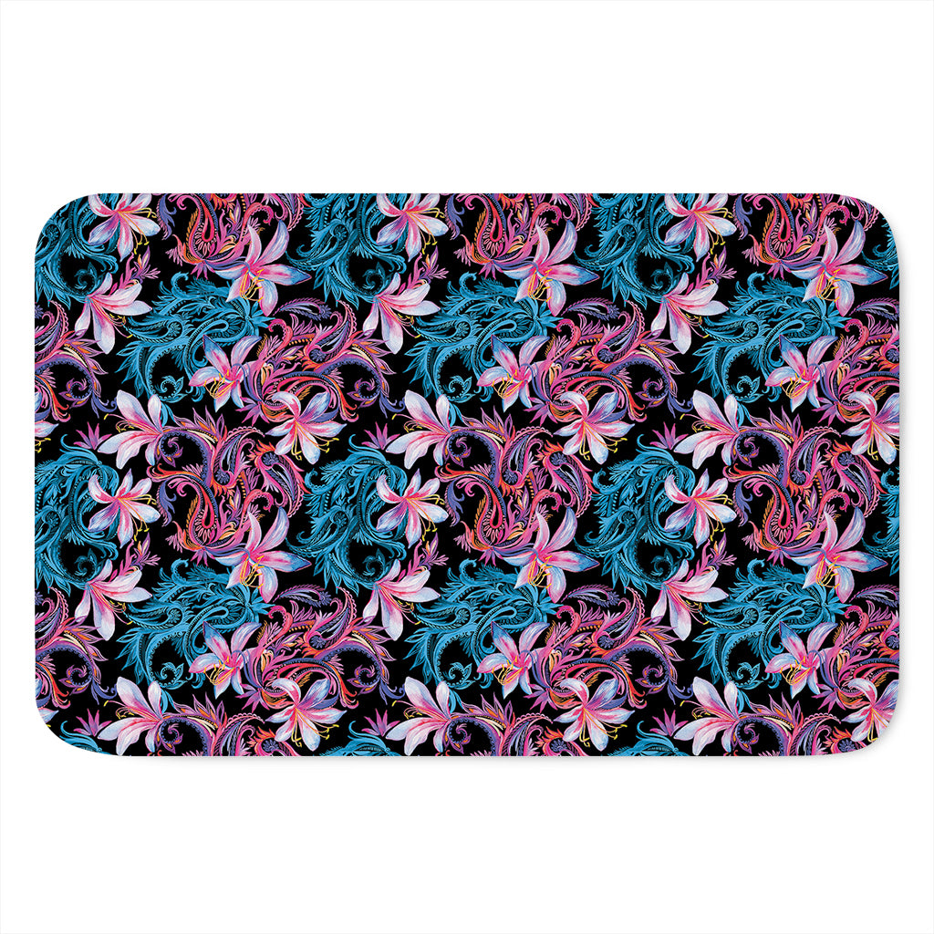 Paisley And Floral Pattern Print Indoor Door Mat