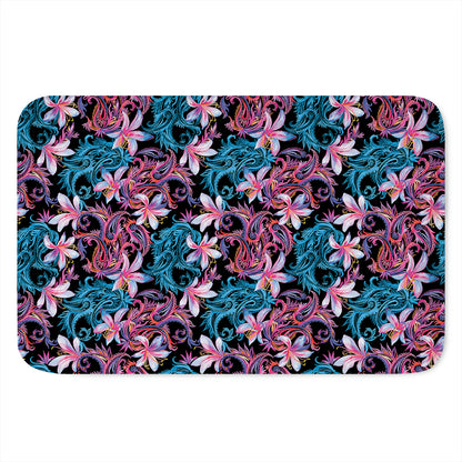 Paisley And Floral Pattern Print Indoor Door Mat