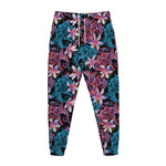 Paisley And Floral Pattern Print Jogger Pants