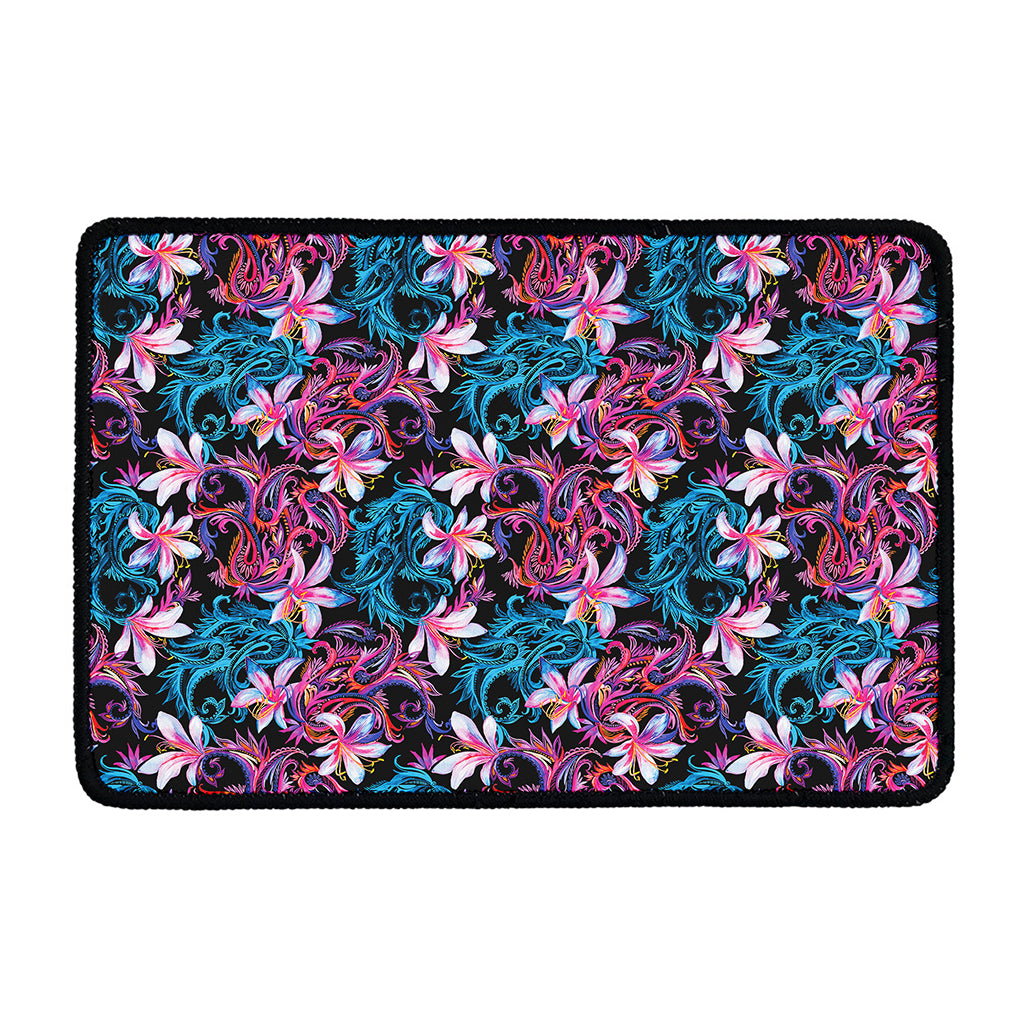 Paisley And Floral Pattern Print Kitchen Mat