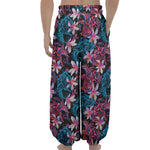 Paisley And Floral Pattern Print Lantern Pants
