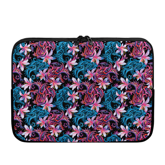 Paisley And Floral Pattern Print Laptop Sleeve