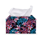 Paisley And Floral Pattern Print Leather Tissue Box Cover