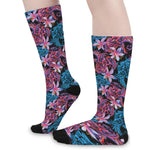Paisley And Floral Pattern Print Long Socks