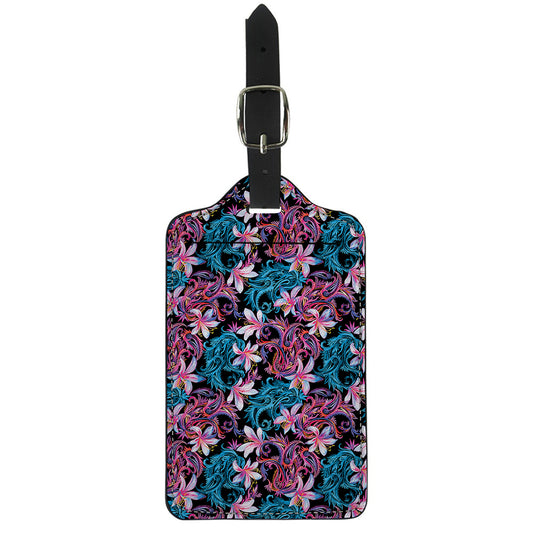 Paisley And Floral Pattern Print Luggage Tag