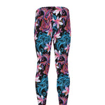 Paisley And Floral Pattern Print Men's leggings