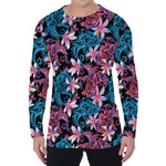 Paisley And Floral Pattern Print Men's Long Sleeve T-Shirt