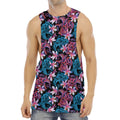 Paisley And Floral Pattern Print Men's Muscle Tank Top