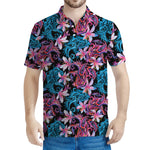 Paisley And Floral Pattern Print Men's Polo Shirt