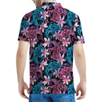 Paisley And Floral Pattern Print Men's Polo Shirt