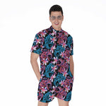Paisley And Floral Pattern Print Men's Rompers