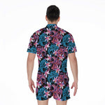 Paisley And Floral Pattern Print Men's Rompers