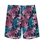 Paisley And Floral Pattern Print Men's Sports Shorts
