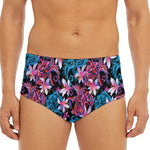 Paisley And Floral Pattern Print Men's Triangle Swim Briefs