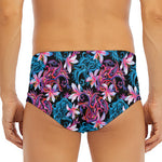 Paisley And Floral Pattern Print Men's Triangle Swim Briefs