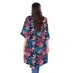 Paisley And Floral Pattern Print Open Front Beach Cover Up
