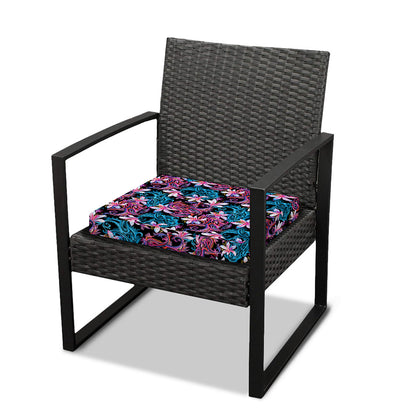 Paisley And Floral Pattern Print Outdoor Seat Cushion Cover