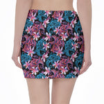 Paisley And Floral Pattern Print Pencil Mini Skirt