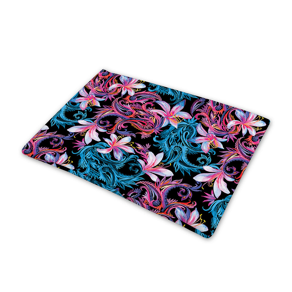Paisley And Floral Pattern Print Pet Cooling Mat Cover