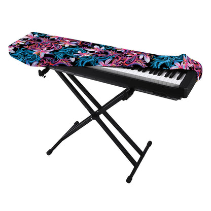 Paisley And Floral Pattern Print Piano Keyboard Cover