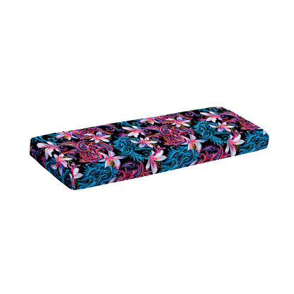 Paisley And Floral Pattern Print Piano Keyboard Cover