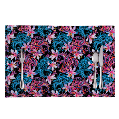 Paisley And Floral Pattern Print Placemat