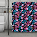 Paisley And Floral Pattern Print Polyester Shower Curtain